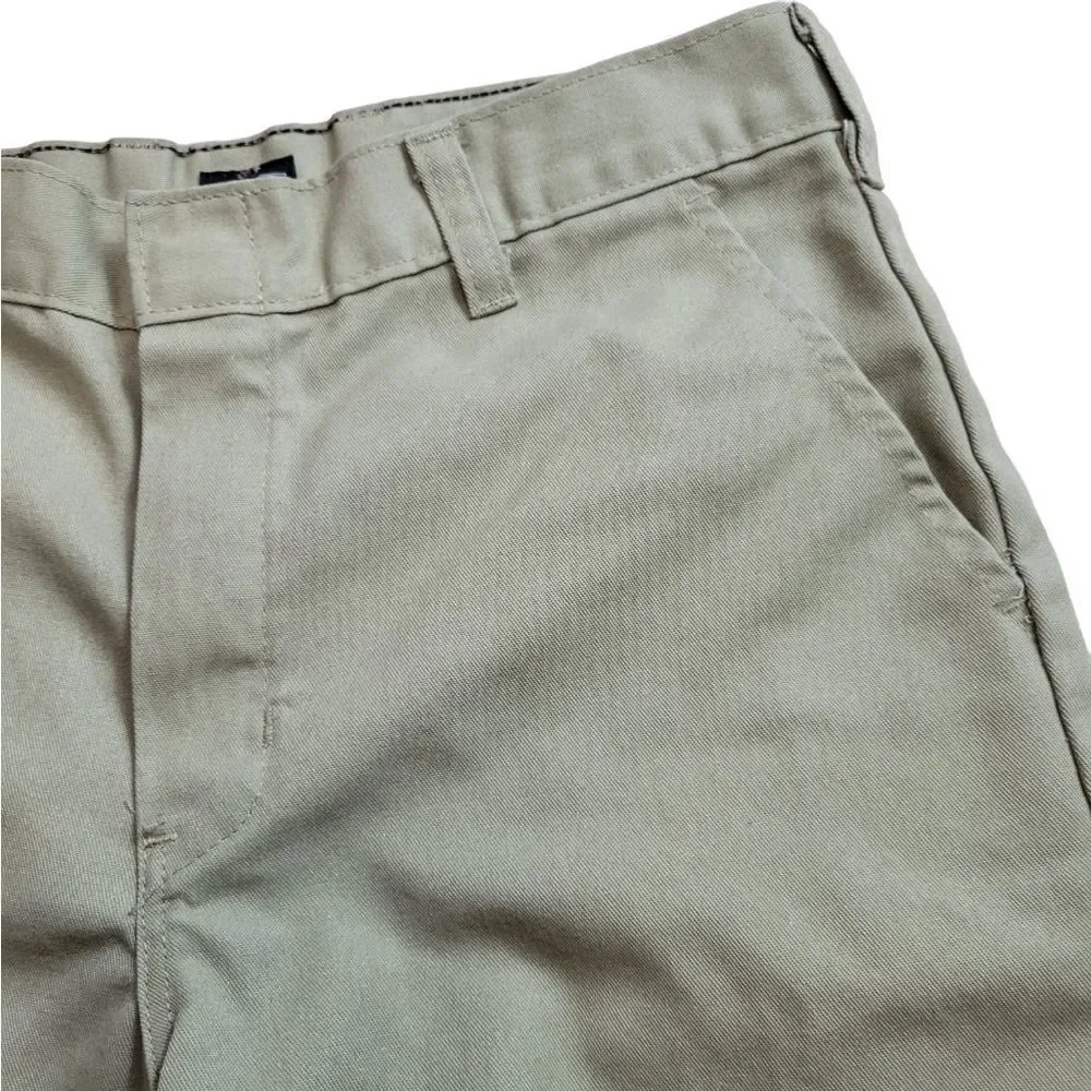 Dickies khaki uniform flat front shorts 14